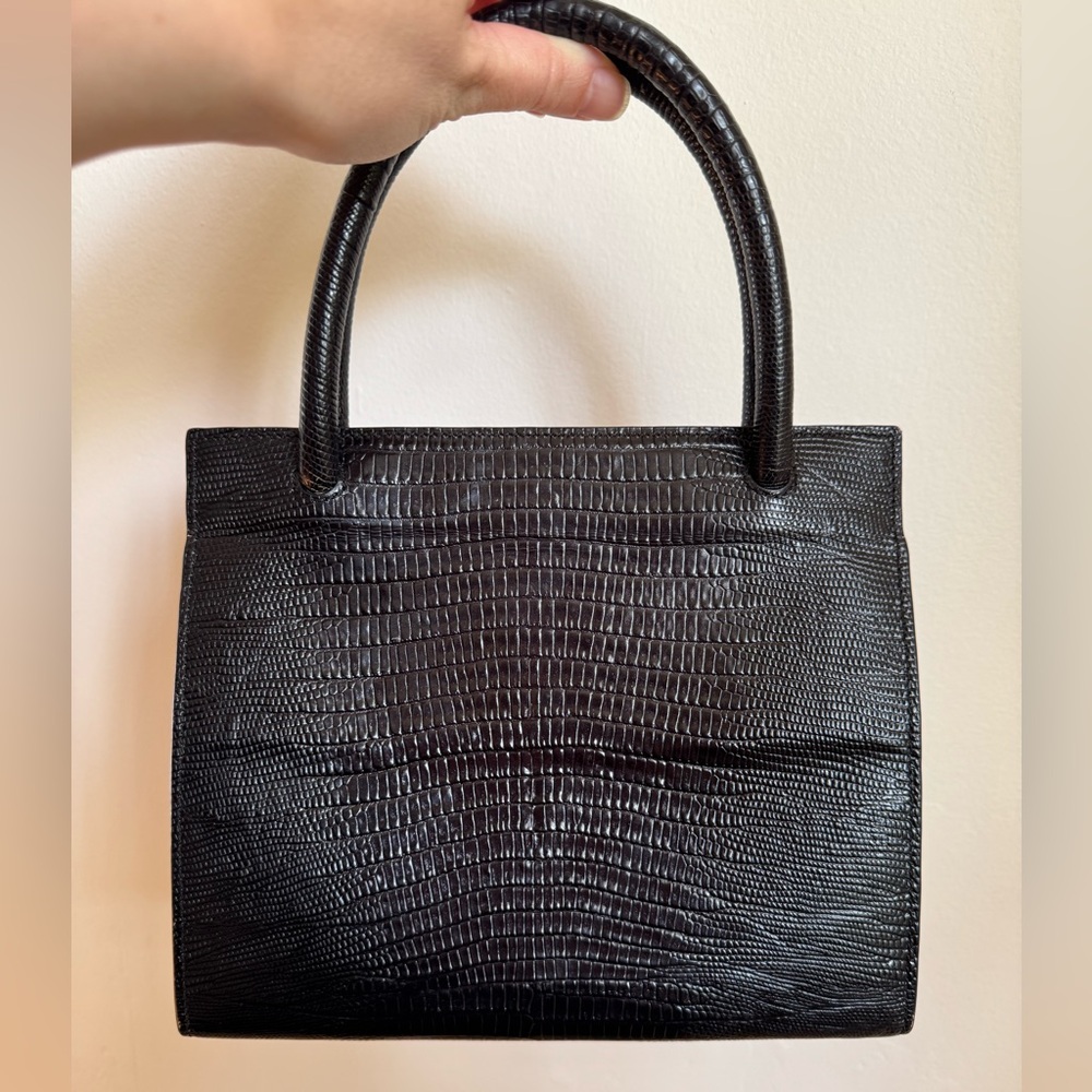By Far Croc-Embossed Leather Bag